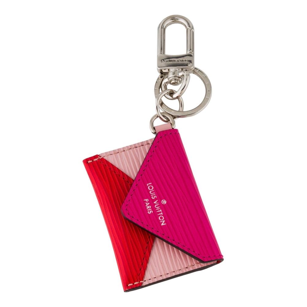 Louis Vuitton Epi Envelope Key Pouch Charm Pink Red Bag Charm‎ Key Holder Rare